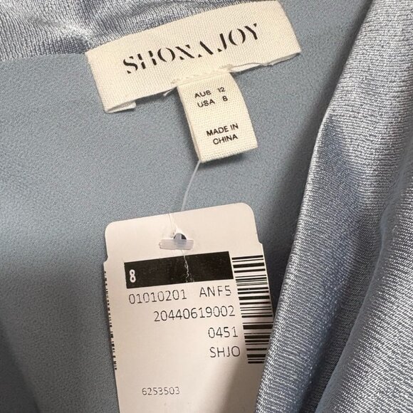 NEW NWT Shona Joy La Lune One Shoulder Maxi Dress Blue Size 8 - Picture 7 of 7